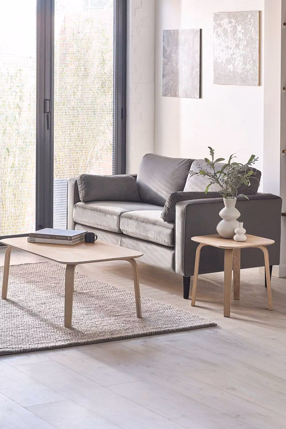 Julian Bowen Kaito Square Oak Wood Side Table in Brown – 2