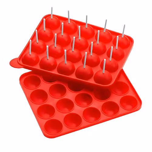 Orsina Non-Stick Red Silicone Cake Pop Mould – 1
