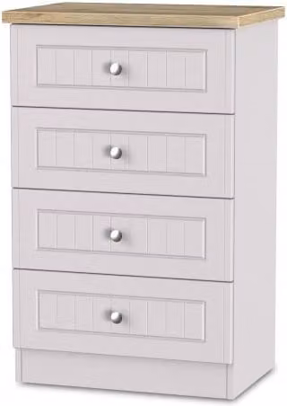 Welcome Vienna 4 Drawer Midi Chest of Drawers in White