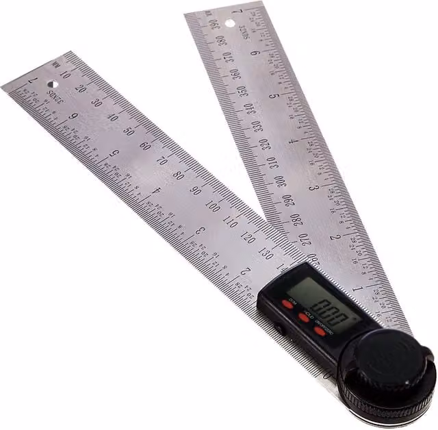 Lumberjack Digital LCD Angle Finder Stainless Steel Protractor, Silver – 1