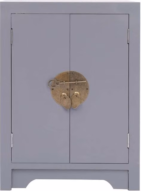 Berkfield Home Grey Paulownia Wood Bedside Cabinet W/D/H: 38 x 28 x 52 cm