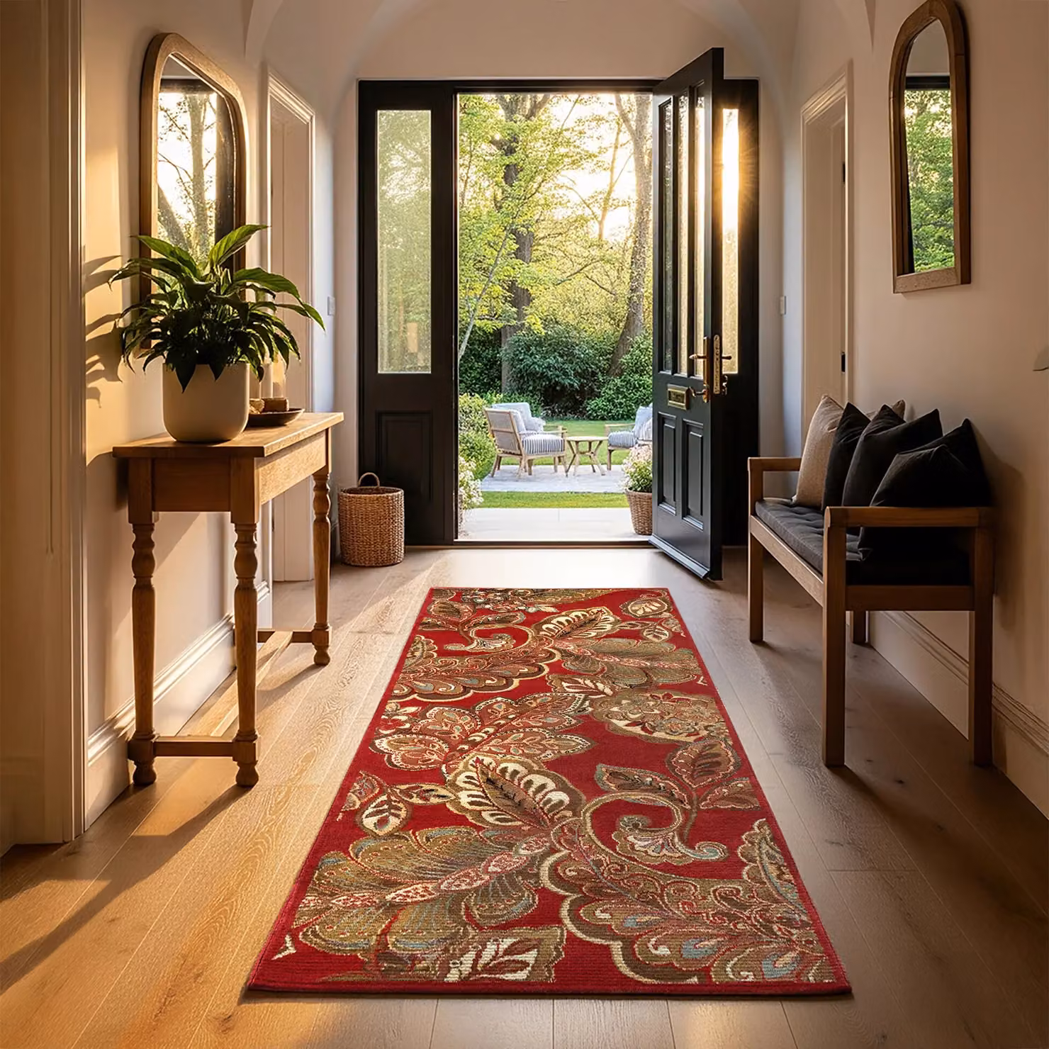 Livabliss Riley Vintage Red, Brown and Green Traditional Boho Wool Rug, W: 120 cm, L: 160 cm – 4