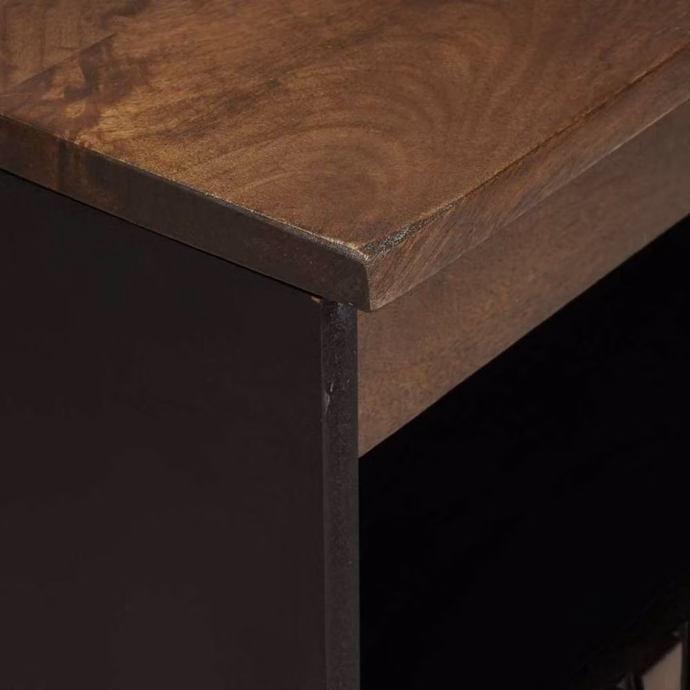 Berkfield Home Industrial Sideboard in Brown, Solid Wood and MDF, W: 60 cm, D: 33.5 cm, H: 75 cm – 5