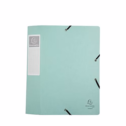 Exacompta Cartobox A4 Filing Box with Rubber Bands in Glossy Aquarel Card, Assorted Colours, W: 33 cm, D: 25 cm, H: 6 cm
