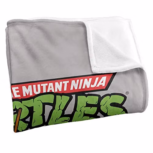 LOGOVISION Teenage Mutant Ninja Turtles TMNT Group Silky Touch Super Soft Fleece Throw Blanket, White, W/D/H: 152 x 127 cm – 2