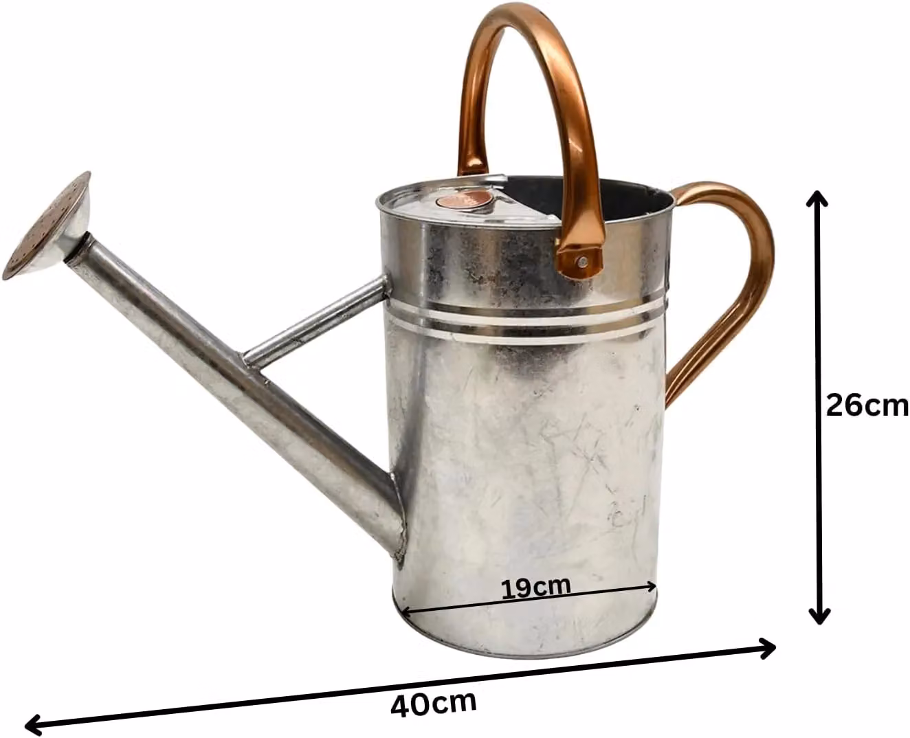 Marco Paul 4.5L Galvanised Steel Metal Watering Can in Silver – 2