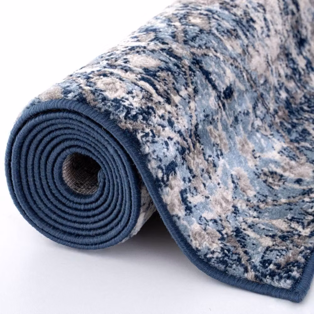 THE RUGS Montana Vintage Navy and Cream Living Room Area Rug, W: 240 cm, D: 340 cm – 4