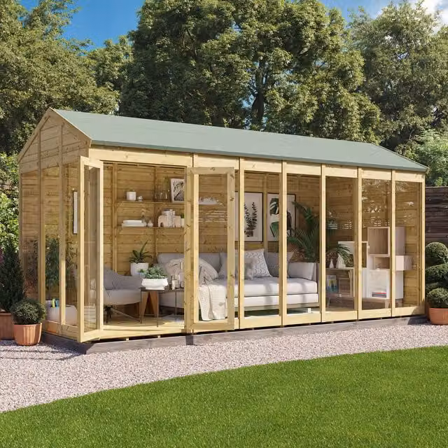 BillyOh Switch Apex Tongue and Groove Summerhouse in Brown