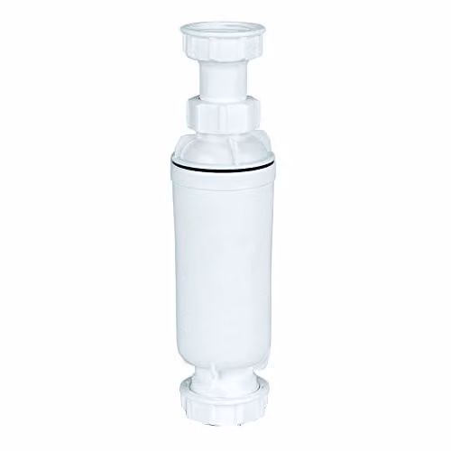 FloPlast White Plastic Vertical Pedestal Bottle Trap