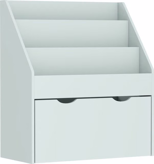 AIYAPLAY Green Kids Bookcase with Shelves and Drawer
