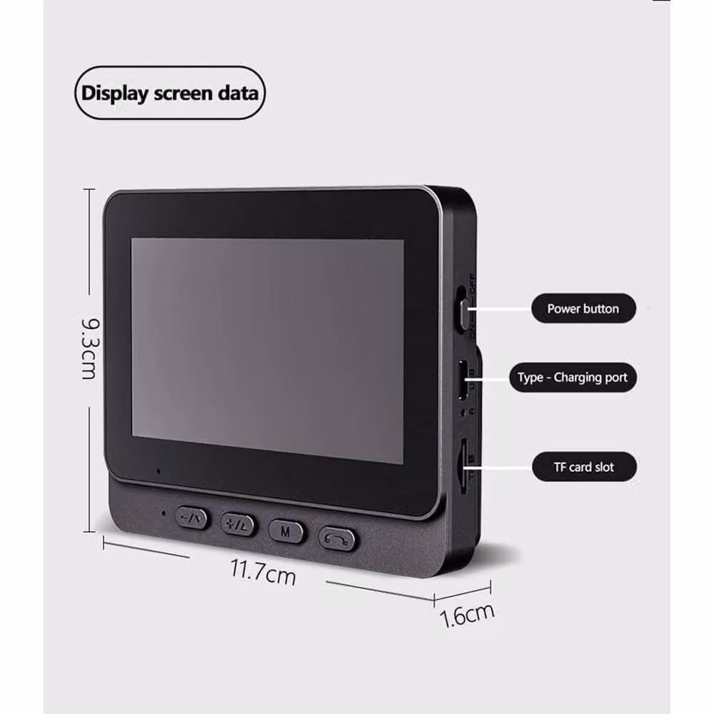 FLAVORA WiFi Waterproof Night Vision Video Doorbell in Black – 3