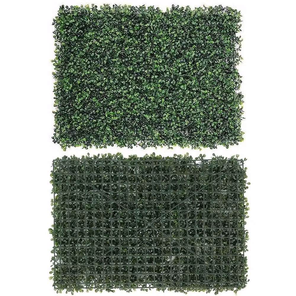 Kelvenix 18 Piece Artificial Hedge Panels Green Wall-Mounted Trellis Fake Grass – 4