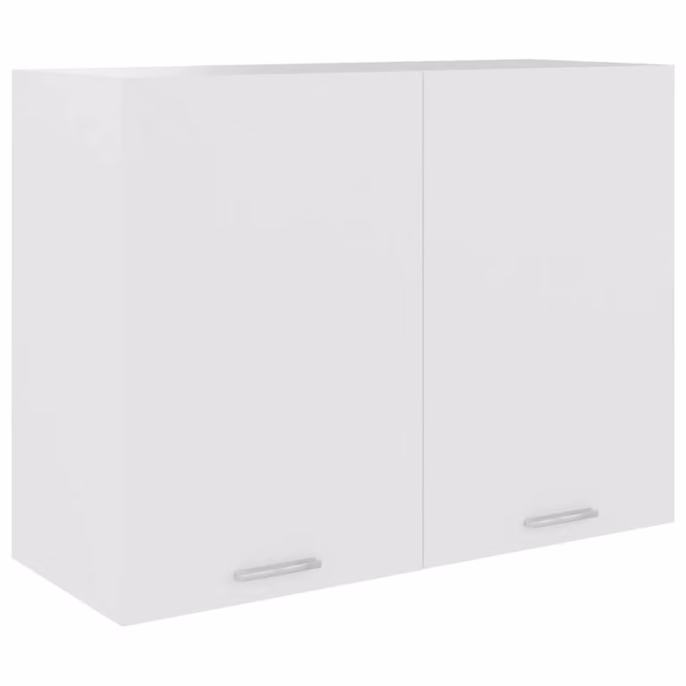 Berkfield Home White Wall Mounted Kitchen Cabinet with Hinged Doors, W/D/H: 80 x 31 x 60 cm