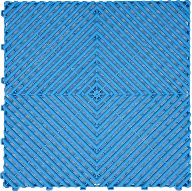 Nicoman Industrial Vented Garage Floor Tiles in Blue