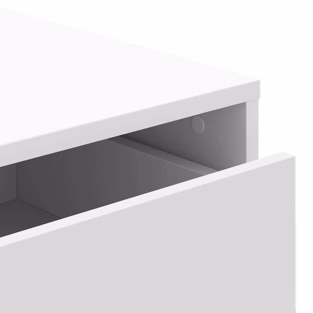 Berkfield Home Corner Chest of Drawers in White, W/D/H: 60 x 41 x 58 cm – 2