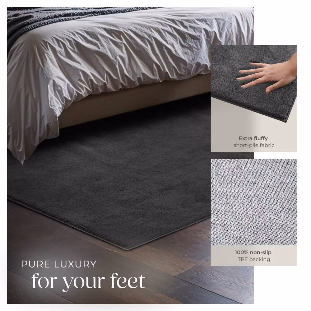 tectake Rug Zonelle, Anthracite Grey, W/D: 120 x 170 cm – 4
