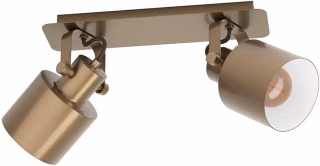 Loops Modern Double Ceiling Spotlight in Gold and White