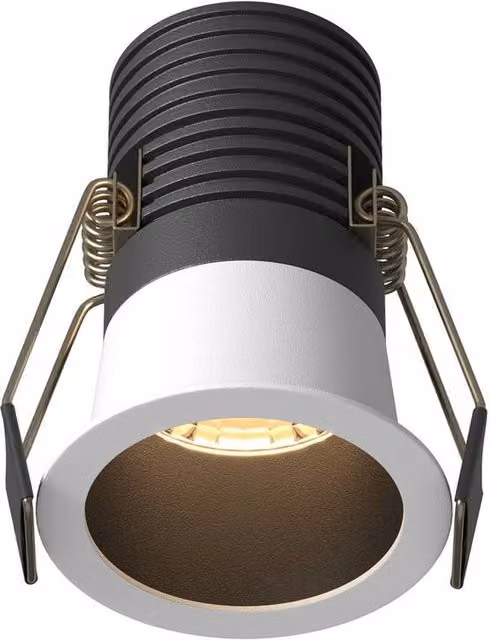 Netlighting Minor Round Recessed LED Downlight, Black and White, 3000K Warm White, 700lm – 1