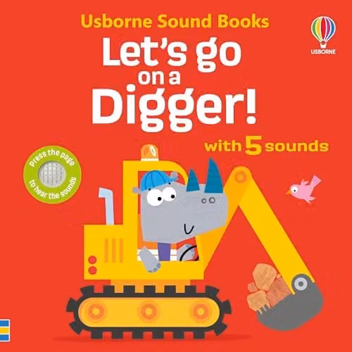 Usborne Let's Go on a Digger (Let's Go Sounds) Multicolour Paper Book