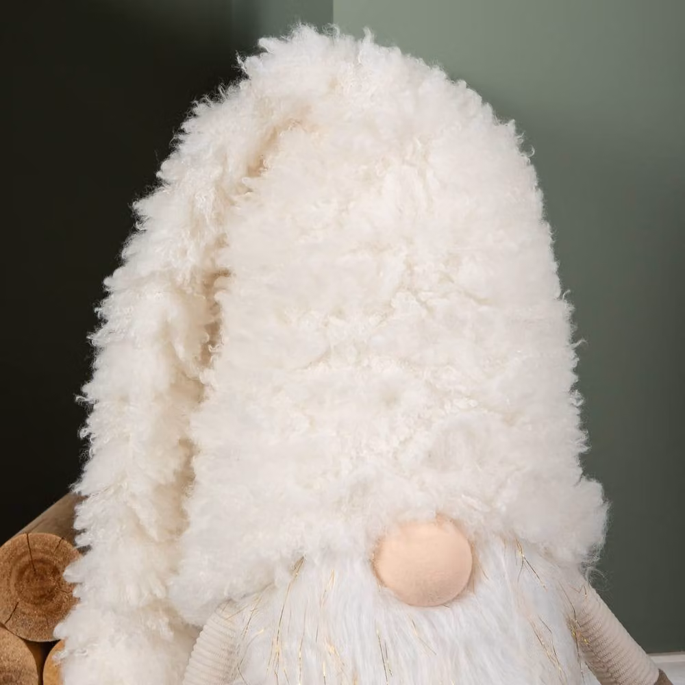 Samuel Alexander White Super Soft Scandinavian Christmas Snow Gonk Tabletop Decoration, Height: 40 cm – 4