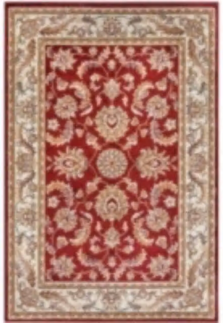 THE RUGS Reni Luxor Oriental Vintage Short Pile Living Room Rug Runner in Red, W: 57 cm, L: 90 cm