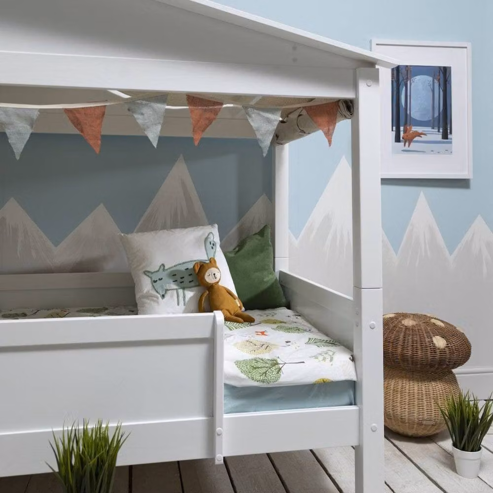 Nöa and Nani Inka Treehouse Single Bed in White, Solid Wood – 2