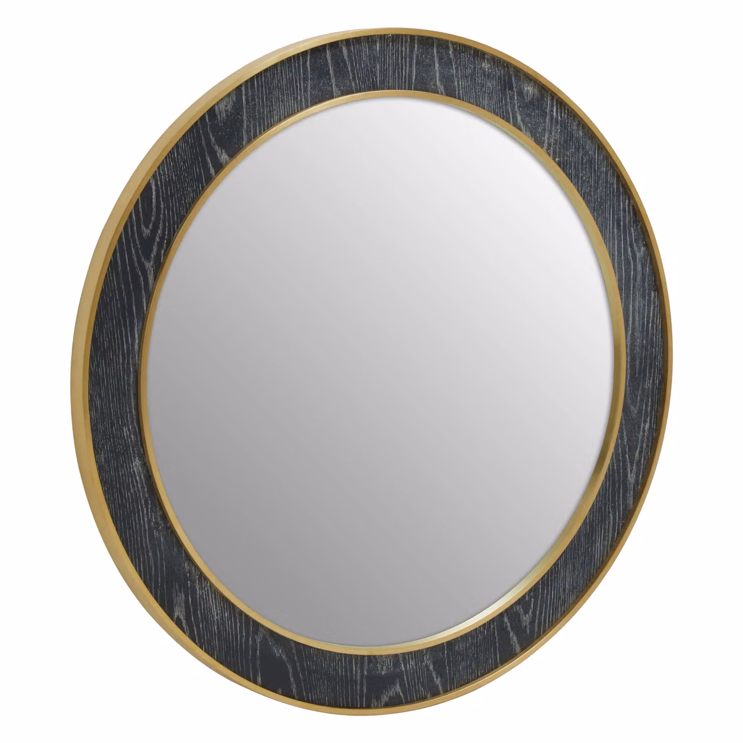 Orsina Lena Round Vintage Wall Mirror in Grey, Black or Gold – 2