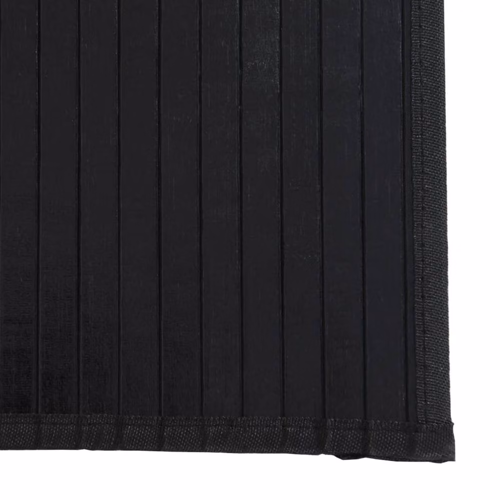 Berkfield Home Rectangular Bamboo and Polypropylene Rug in Black, W: 70 cm, L: 300 cm – 4