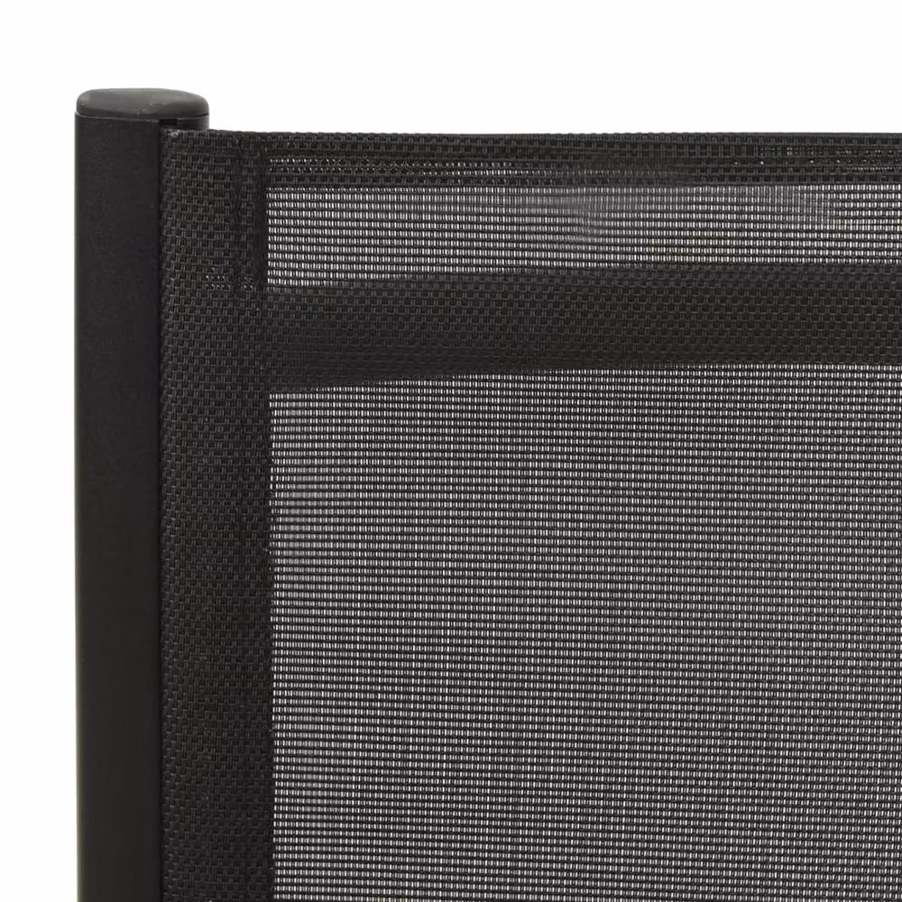 Berkfield Home Set of 2 Black Folding Garden Chairs in Textilene and Aluminium – 5