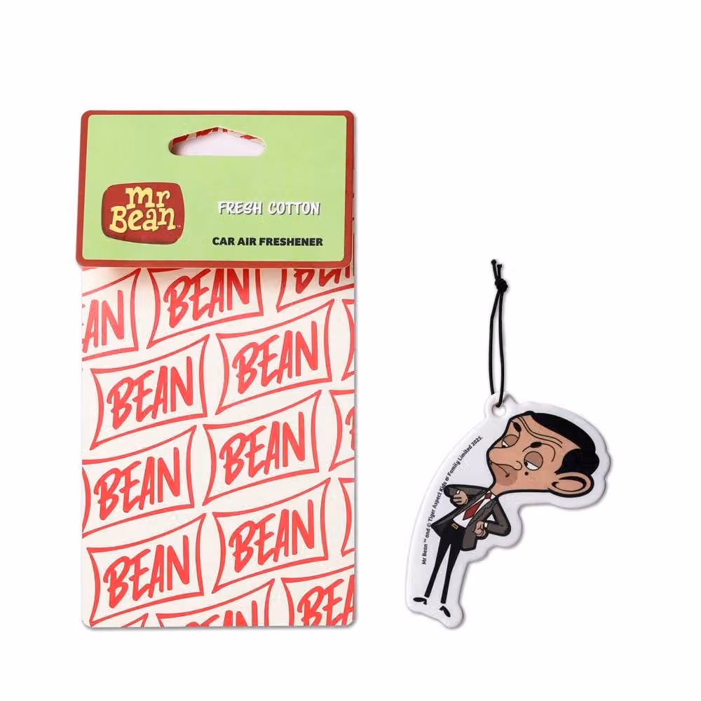 Mr Bean Fresh Cotton Hanging Car Air Freshener, White, Small – 2