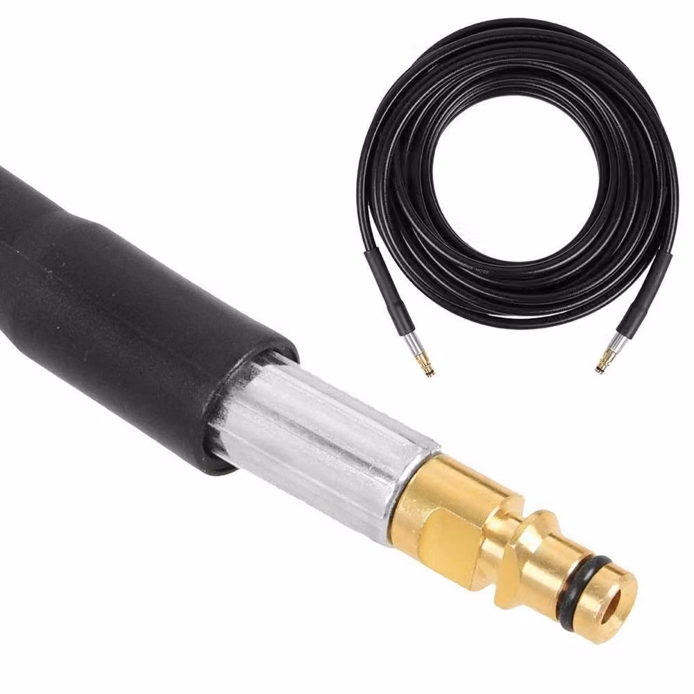 EONLION Black Rubber High Pressure Washer Extension Hose Pipe, 15m – 5