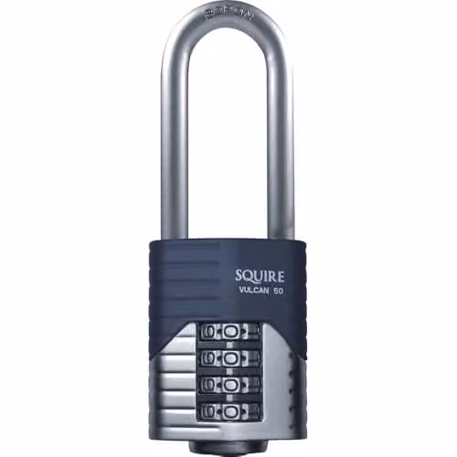 Squire Vulcan Combi 50/2.5 Heavy Duty Combination Padlock, Blue, 50 mm