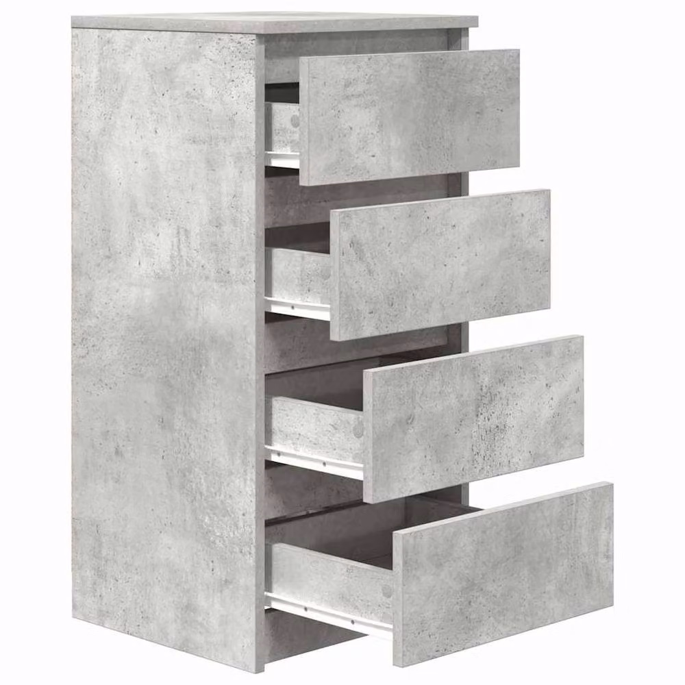 Berkfield Home Sideboard in Concrete Grey, W/D/H: 37.5 x 35 x 76 cm – 2