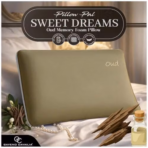 Gaveno Cavailia Oud Scent Infused Memory Foam Pillow in Brown, W/D/H: 60 x 40 x 13 cm – 2