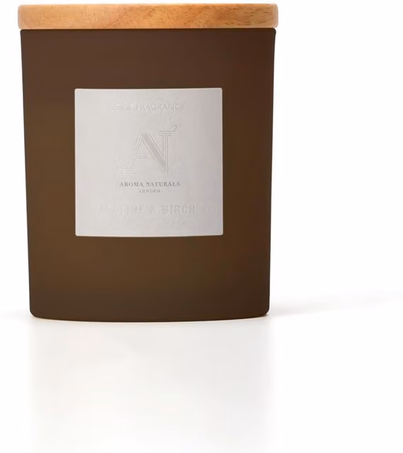Aroma Naturals Frosted Decadence Scented Candle, Pink Cherry & Vanilla, 213g Pink and Brown Glass Jar with Wooden Lid – 2