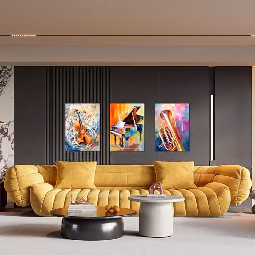 Simpa 3 Panel Abstract Nature Canvas Wall Art in Multicolour, W/H: 60 x 40 cm – 2
