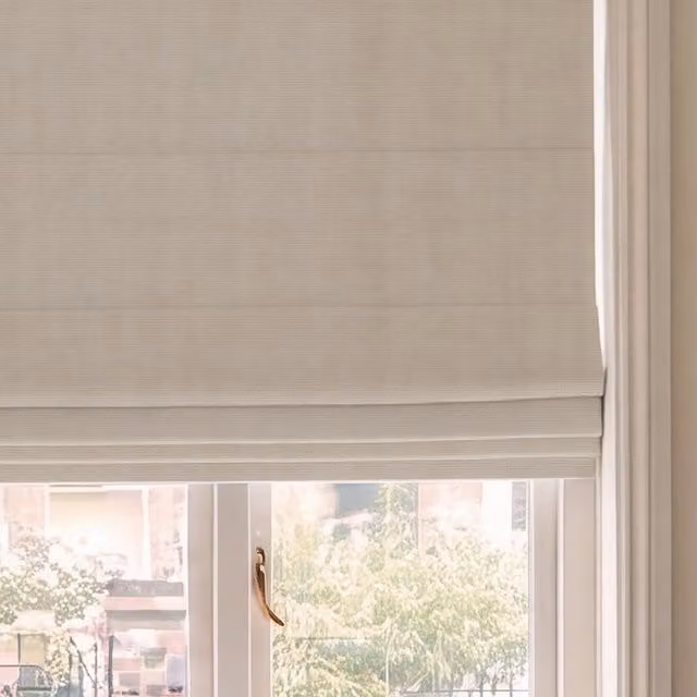 HOUSE Llewelyn-Bowen Made To Measure Roman Blind in Cream Blackout Textile