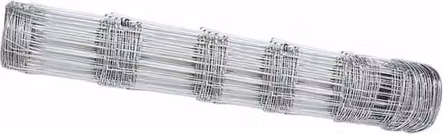 Berkfield Home Field Fence Galvanised Steel in Silver/Grey, H: 0.8 m x W: 50 m