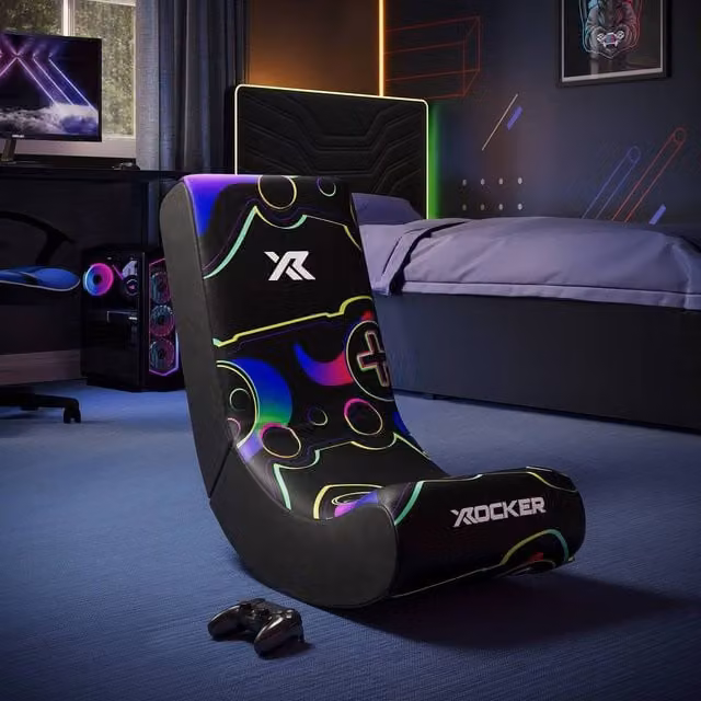 X Rocker Video Rocker Gaming Chair for Kids in Black