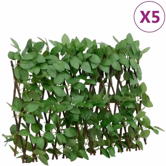 Berkfield Home Artificial Ivy Trellis Expandable, 5 Pieces, Green, W: 180 cm, H: 30 cm – 1