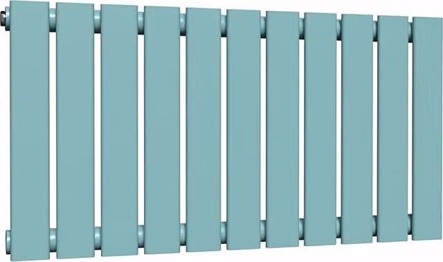 Lux Heat Caribbean Sea Single Flat Horizontal Coloured Steel Radiator, W: 60 cm, H: 77 cm