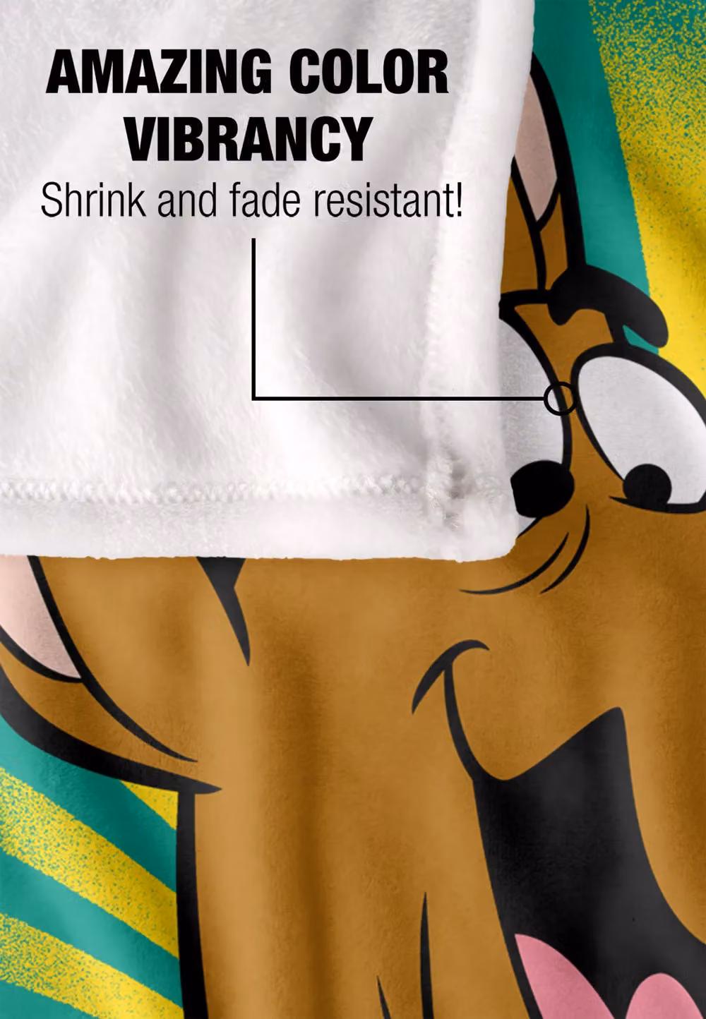 Scooby-Doo! Burst Logo Silky Touch Super Soft Fleece Throw Blanket, Multicolour, W: 152 cm, D: 127 cm – 3