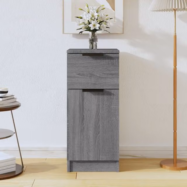Berkfield Home Grey Sonoma Sideboard in Engineered Wood W/D/H: 30 x 30 x 70 cm – 1