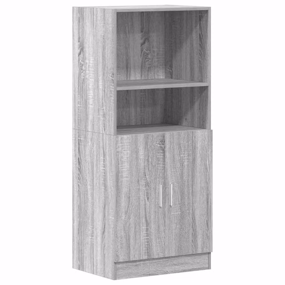 Berkfield Home Grey Sonoma Kitchen Cabinet with Hinged Doors and Internal Shelves, W/D/H: 57 x 41.5 x 131.5 cm – 3