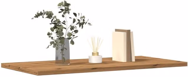 Berkfield Home Artisan Oak Wall Shelves, 4 Piece Brown Engineered Wood, W: 60 cm, D: 30 cm, H: 1.5 cm