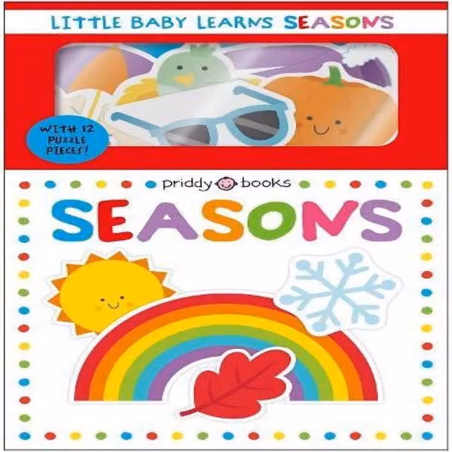 Priddy Books Little Baby Learns Seasons Multicolour Paperback Book with 12 Puzzle Pieces
