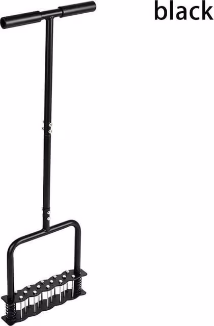 Kelvenix Manual Lawn Aerator Tool with 14 Steel Spikes in Black – 1