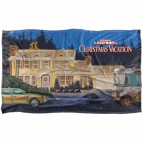 Outsunny Christmas Ornament Multicolour Fluffy Fleece Blanket