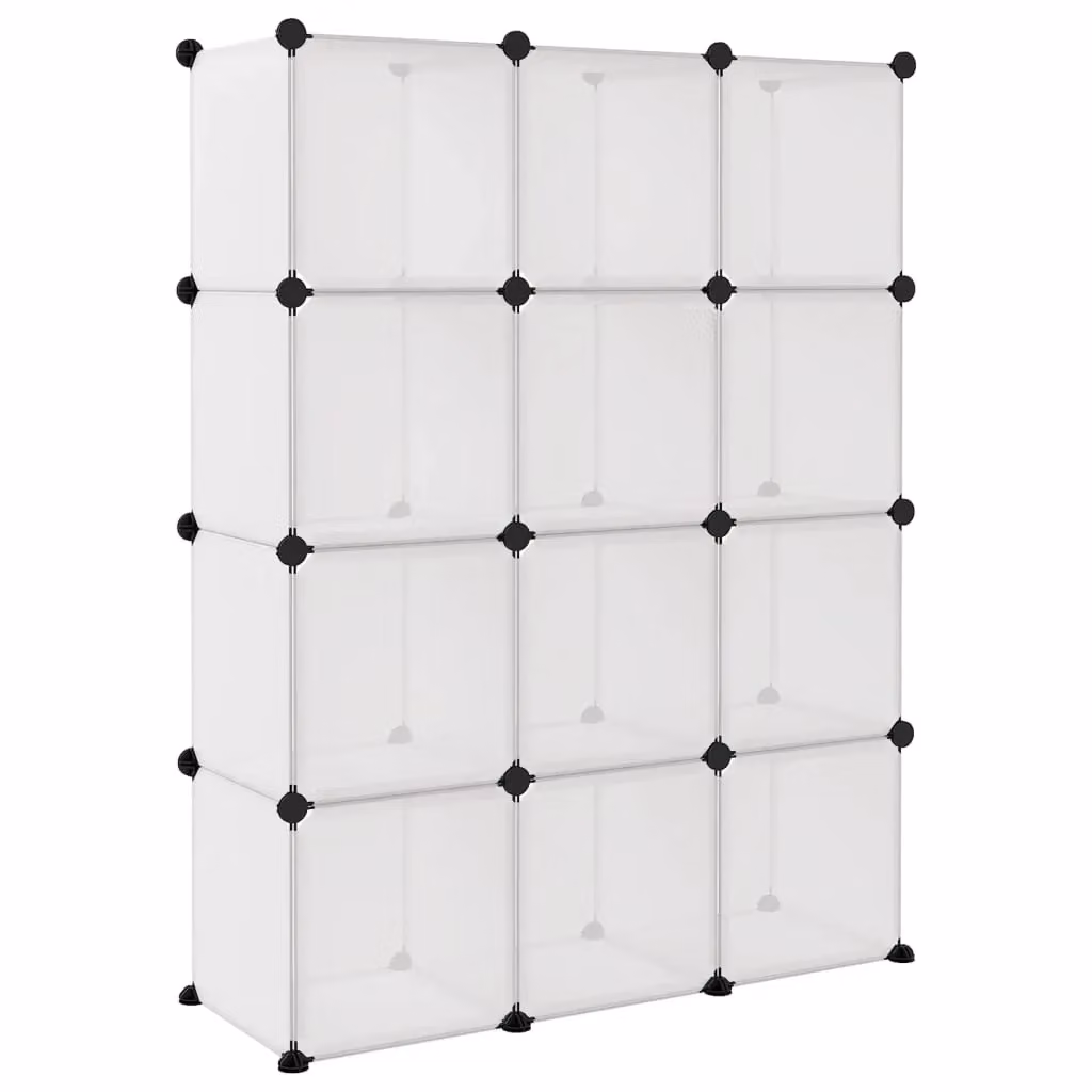 Berkfield Home 12-Cube Storage Organiser in Transparent Clear – 2