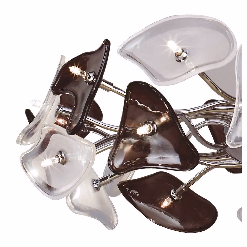 Netlighting Otto Pendant Light in Chrome and Black Glass with 24 G4 Lights – 4